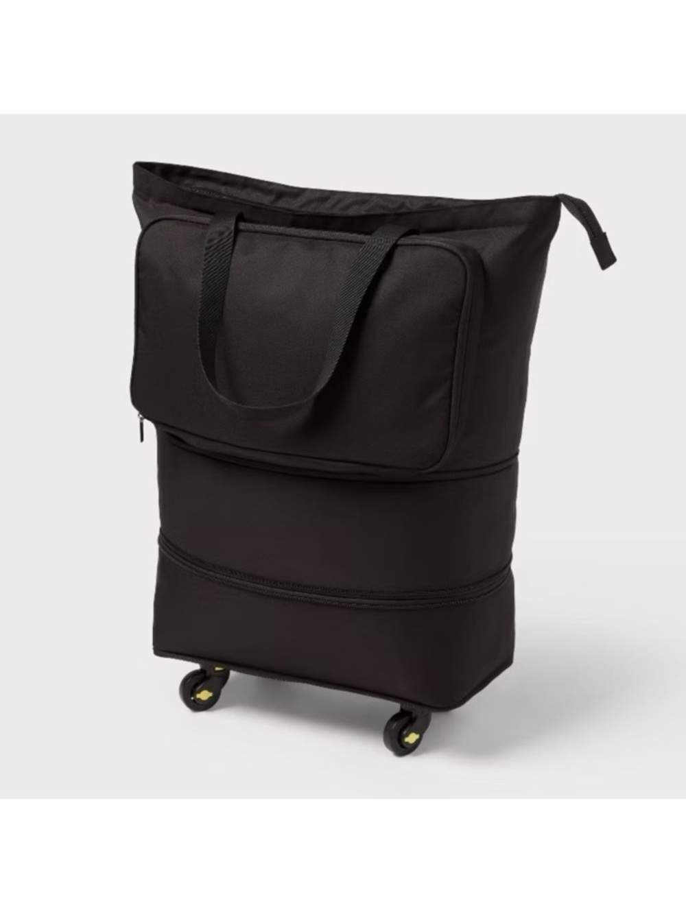Collapsible nwt Rolling Tote Soot Black